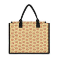 Cute Cartoon Baby Bear Pattern Print Canvas Tote Bag
