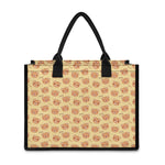 Cute Cartoon Baby Bear Pattern Print Canvas Tote Bag