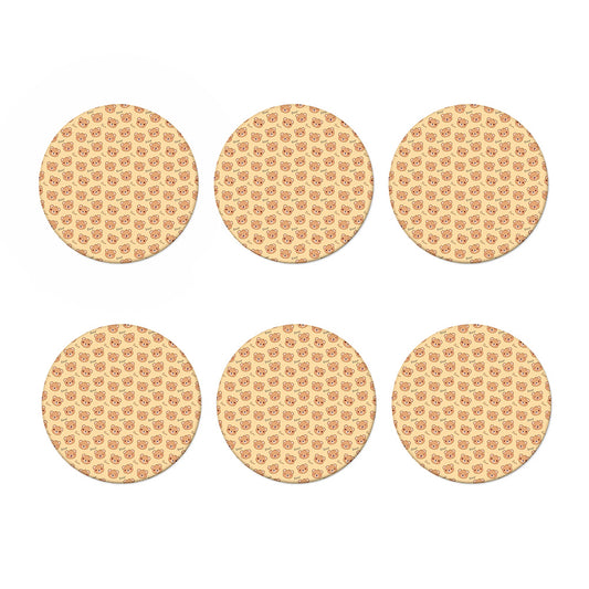 Cute Cartoon Baby Bear Pattern Print Coaster Set