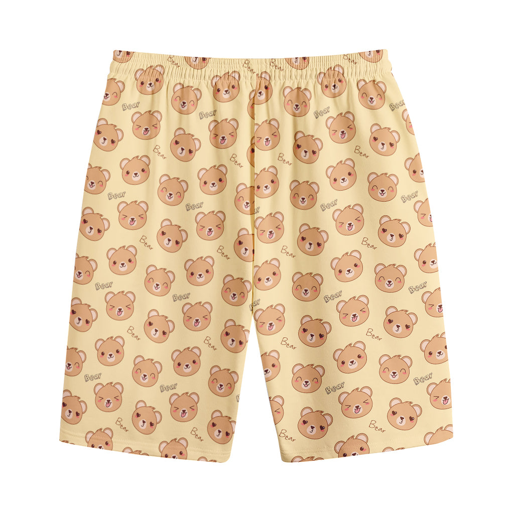 Cute Cartoon Baby Bear Pattern Print Cotton Shorts