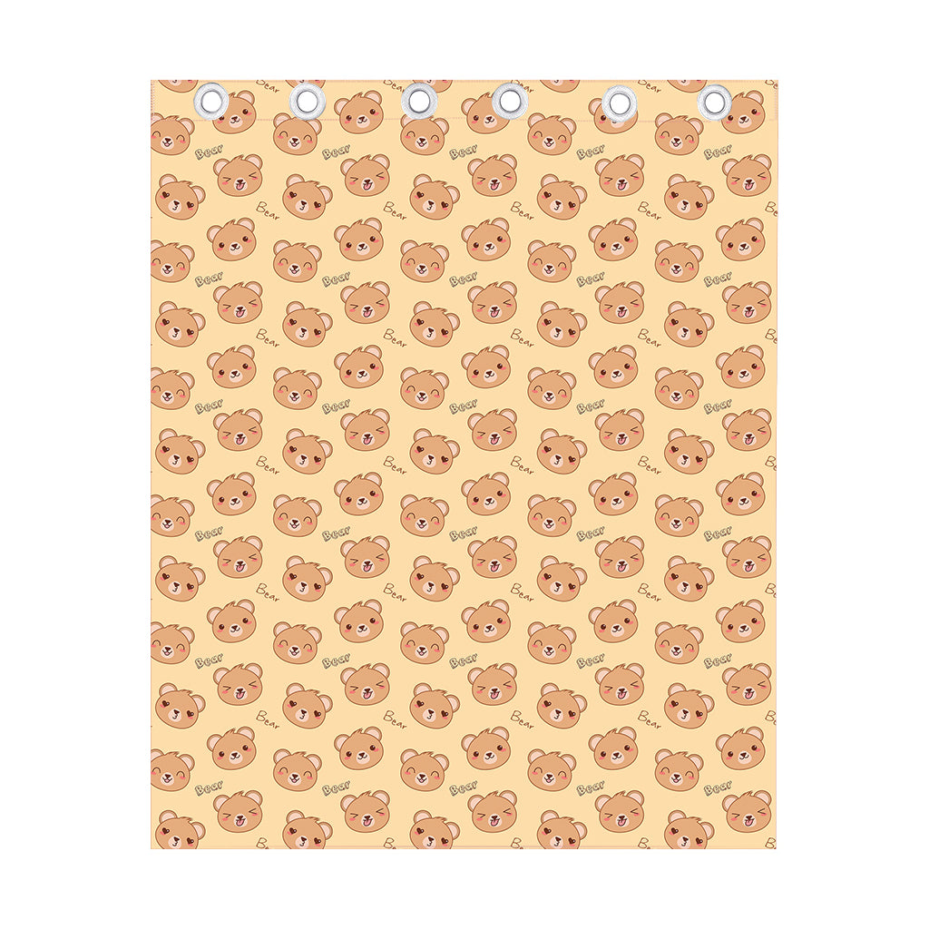 Cute Cartoon Baby Bear Pattern Print Curtain