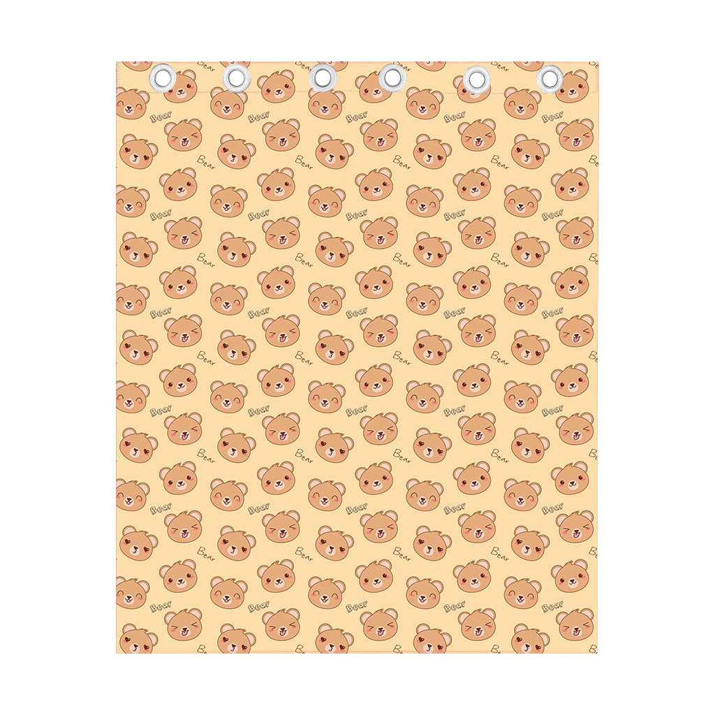 Cute Cartoon Baby Bear Pattern Print Curtain