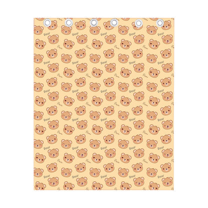 Cute Cartoon Baby Bear Pattern Print Curtain