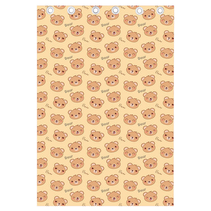 Cute Cartoon Baby Bear Pattern Print Curtain