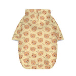 Cute Cartoon Baby Bear Pattern Print Dog Zip Up Hoodie