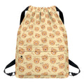 Cute Cartoon Baby Bear Pattern Print Drawstring Backpack