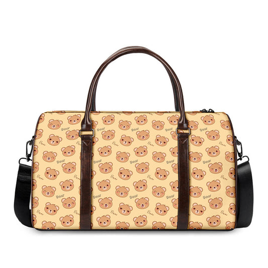Cute Cartoon Baby Bear Pattern Print Duffle Bag