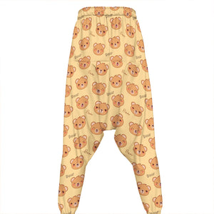 Cute Cartoon Baby Bear Pattern Print Hammer Pants