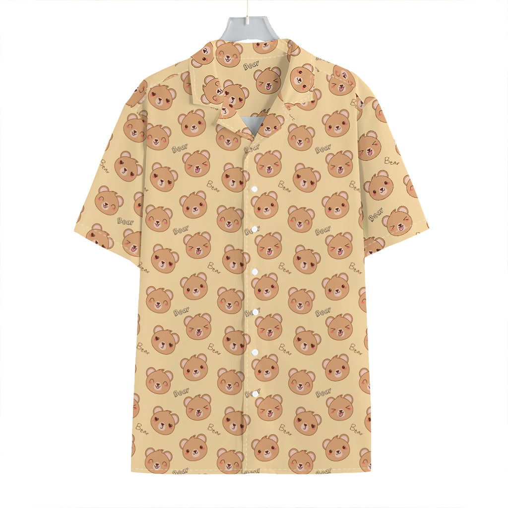 Cute Cartoon Baby Bear Pattern Print Hawaiian Shirt