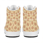 Cute Cartoon Baby Bear Pattern Print High Top Leather Sneakers