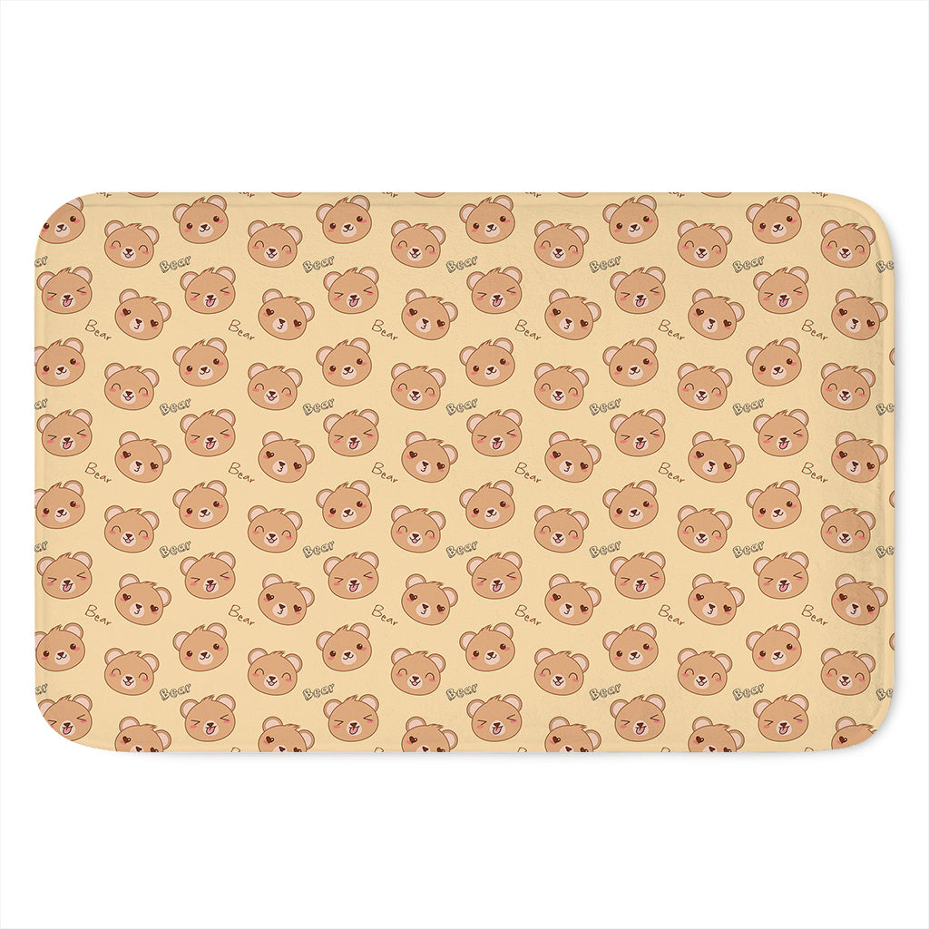 Cute Cartoon Baby Bear Pattern Print Indoor Door Mat