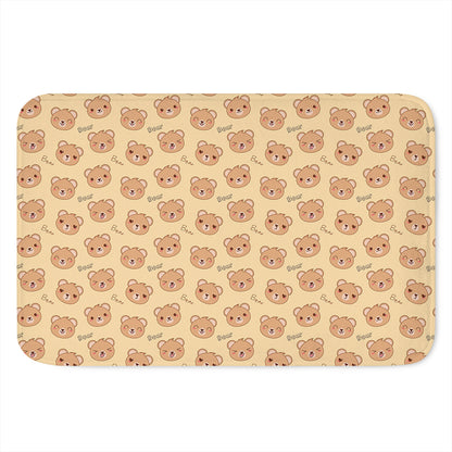 Cute Cartoon Baby Bear Pattern Print Indoor Door Mat