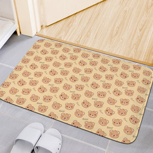 Cute Cartoon Baby Bear Pattern Print Indoor Door Mat