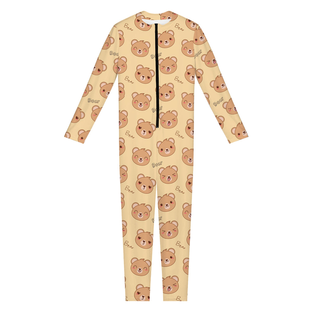 Cute Cartoon Baby Bear Pattern Print Jumpsuit