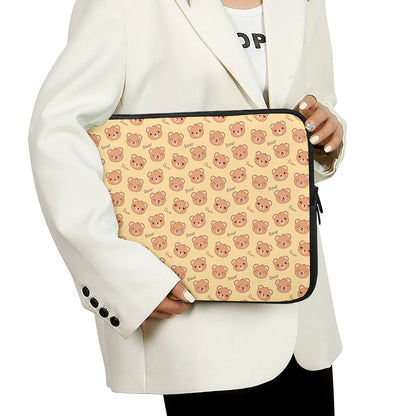 Cute Cartoon Baby Bear Pattern Print Laptop Sleeve