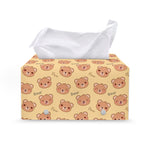 Cute Cartoon Baby Bear Pattern Print Leather Tissue Box Cover