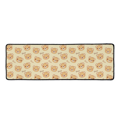 Cute Cartoon Baby Bear Pattern Print Long Kitchen Mat