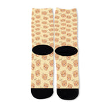 Cute Cartoon Baby Bear Pattern Print Long Socks