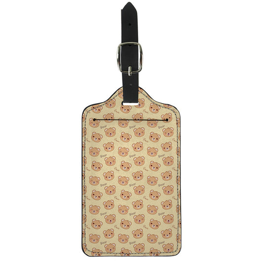 Cute Cartoon Baby Bear Pattern Print Luggage Tag