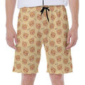 Cute Cartoon Baby Bear Pattern Print Men's Beach Shorts
