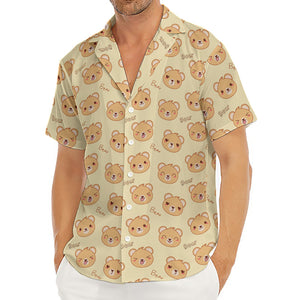 Cute Cartoon Baby Bear Pattern Print Men's Deep V-Neck Shirt