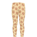 Cute Cartoon Baby Bear Pattern Print Men's Leggings