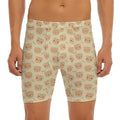Cute Cartoon Baby Bear Pattern Print Men's Long Boxer Briefs