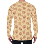 Cute Cartoon Baby Bear Pattern Print Men's Long Sleeve T-Shirt