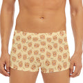 Cute Cartoon Baby Bear Pattern Print Men's Short Boxer Briefs