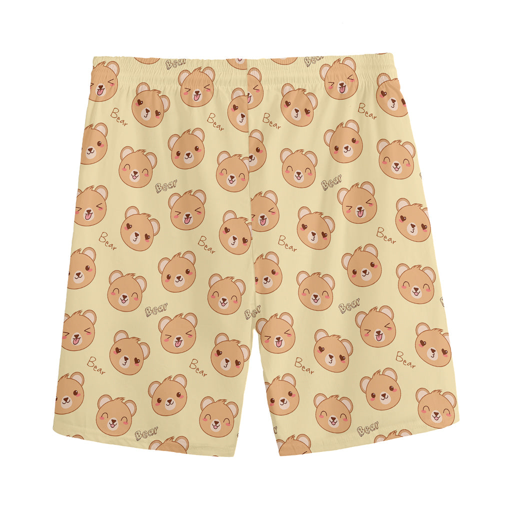 Cute Cartoon Baby Bear Pattern Print Men's Sports Shorts