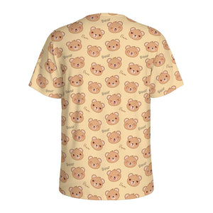 Cute Cartoon Baby Bear Pattern Print Men's Sports T-Shirt