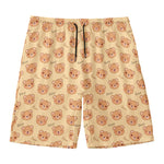 Cute Cartoon Baby Bear Pattern Print Men's Swim Trunks