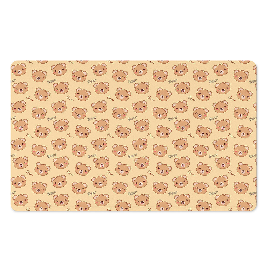 Cute Cartoon Baby Bear Pattern Print Polyester Doormat