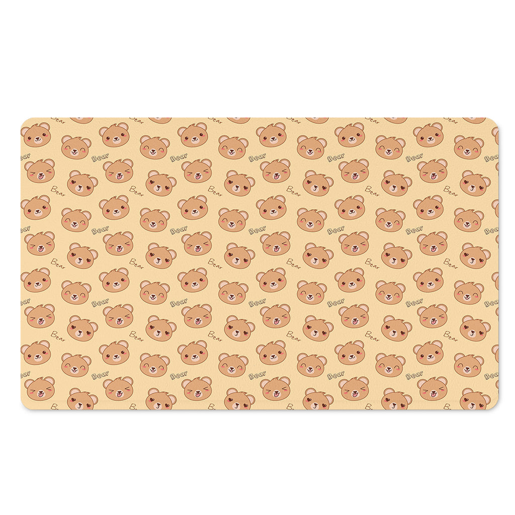 Cute Cartoon Baby Bear Pattern Print Polyester Doormat