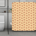 Cute Cartoon Baby Bear Pattern Print Polyester Shower Curtain