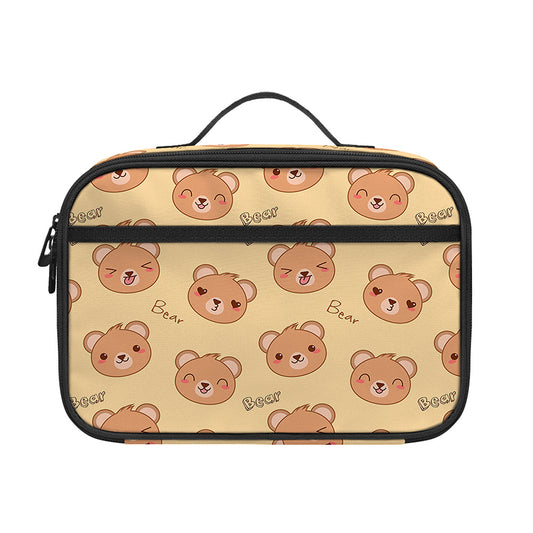 Cute Cartoon Baby Bear Pattern Print Portable Lunch Bag