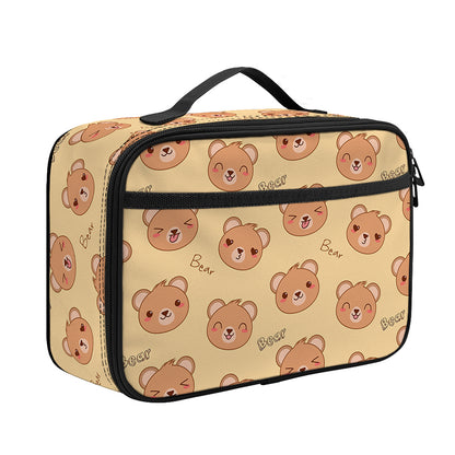 Cute Cartoon Baby Bear Pattern Print Portable Lunch Bag