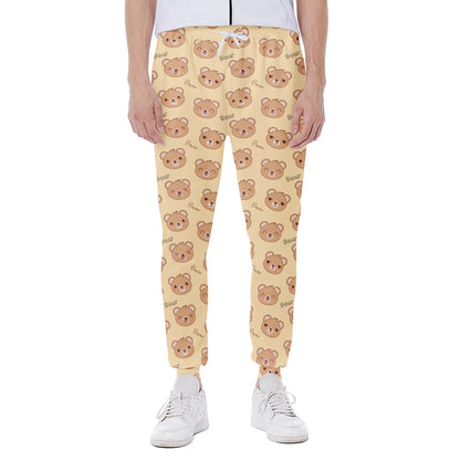 Cute Cartoon Baby Bear Pattern Print Scuba Joggers