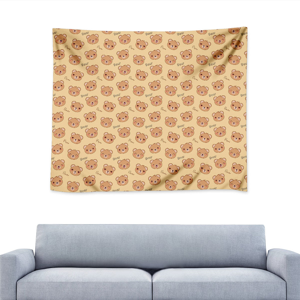 Cute Cartoon Baby Bear Pattern Print Tapestry