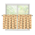 Cute Cartoon Baby Bear Pattern Print Tier Curtains