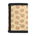Cute Cartoon Baby Bear Pattern Print Trifold Wallet