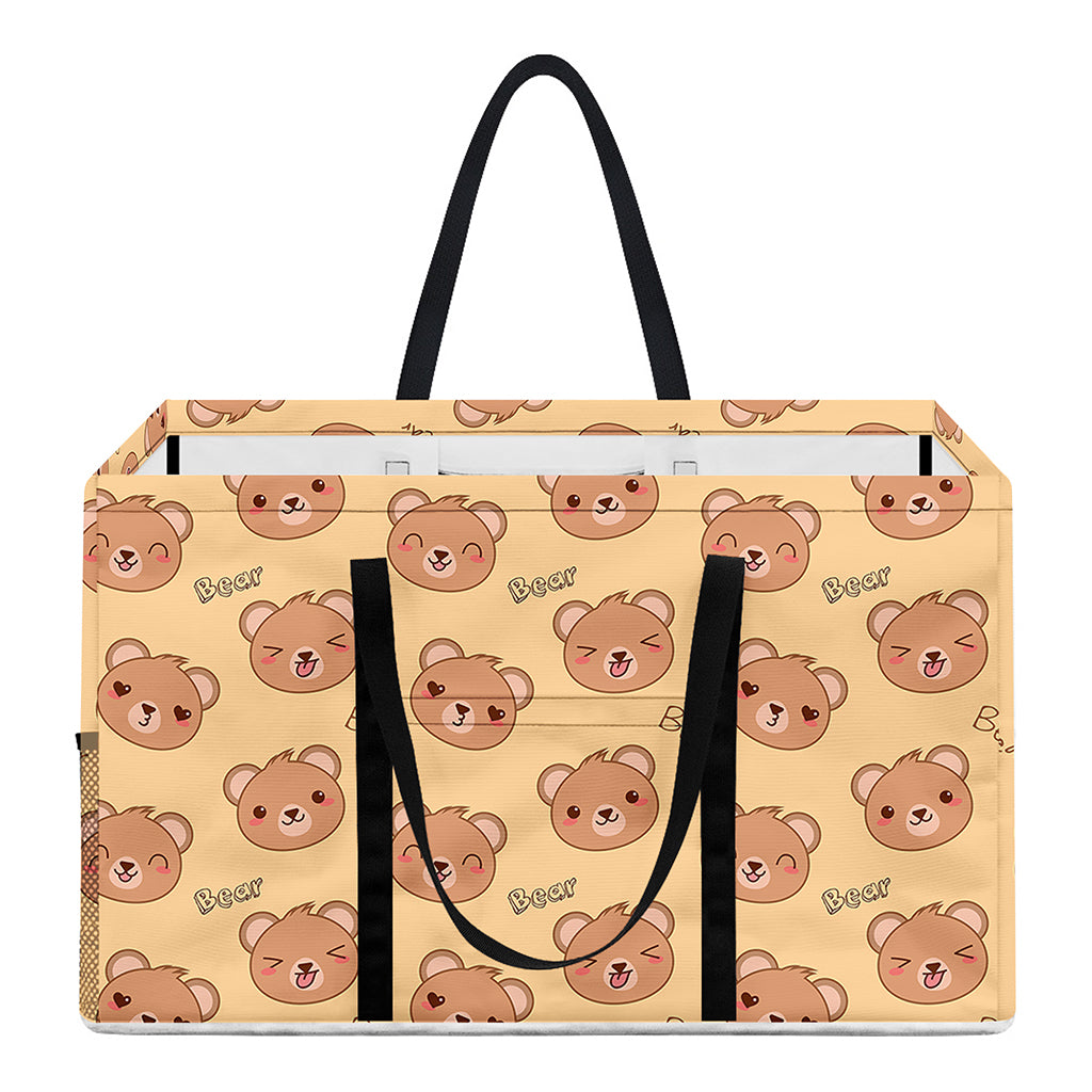 Cute Cartoon Baby Bear Pattern Print Utility Tote Bag