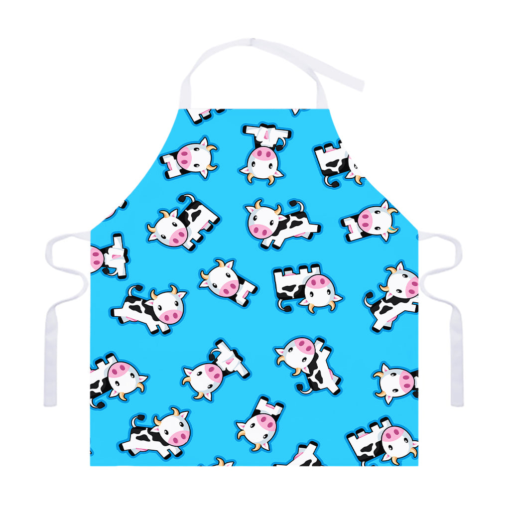 Cute Cartoon Baby Cow Pattern Print Adjustable Apron