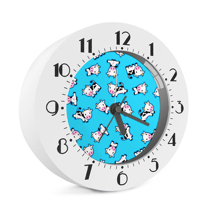 Cute Cartoon Baby Cow Pattern Print Alarm Clock