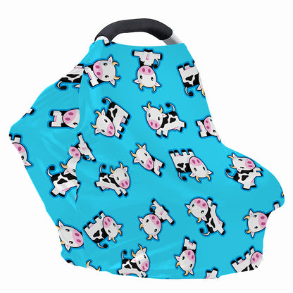 Cute Cartoon Baby Cow Pattern Print Baby Seat Cover