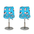 Cute Cartoon Baby Cow Pattern Print Bar Stool Covers