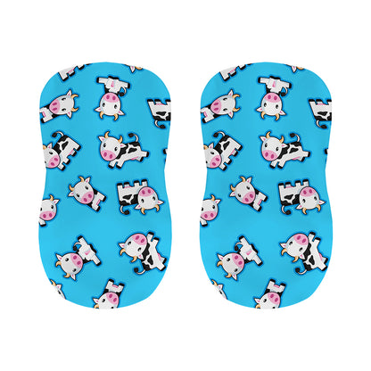 Cute Cartoon Baby Cow Pattern Print Bar Stool Covers