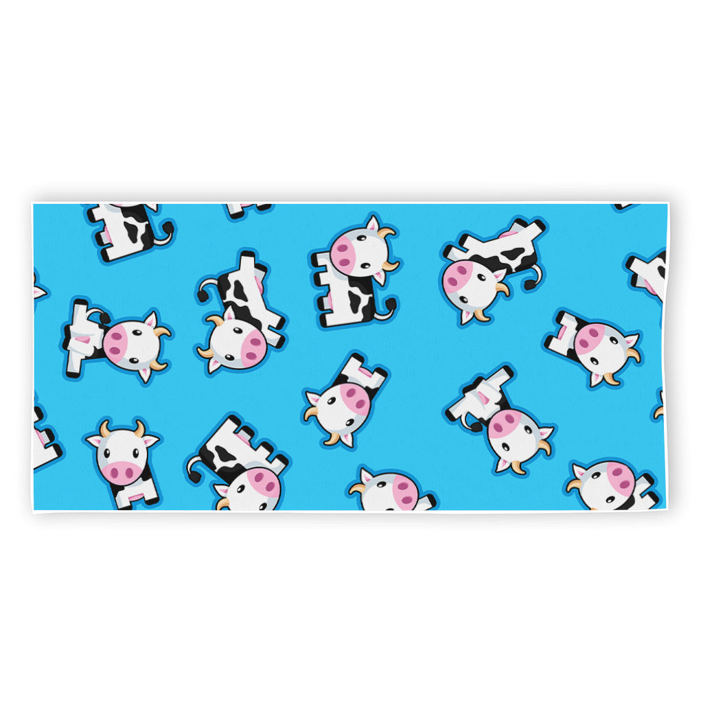 Cute Cartoon Baby Cow Pattern Print Beach Towel