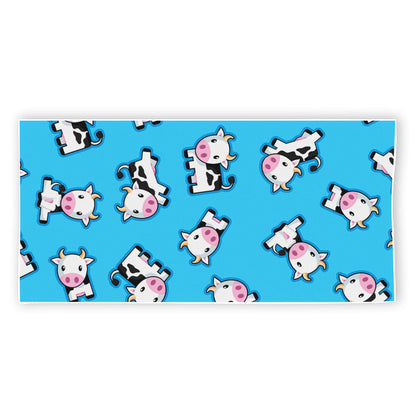 Cute Cartoon Baby Cow Pattern Print Beach Towel