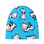 Cute Cartoon Baby Cow Pattern Print Beanie